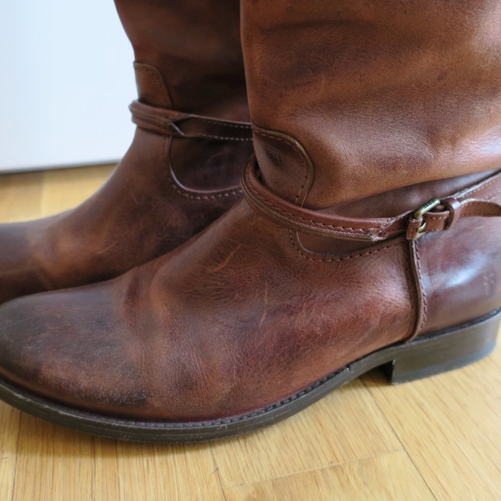Frye Brown Leather Winter Boots - Picture 3 of 7